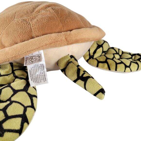 Sea Turtle Plush 18" Stuffed Animal Brown Shell Green Flippers Soft Toy Fiesta - Picture 7 of 16